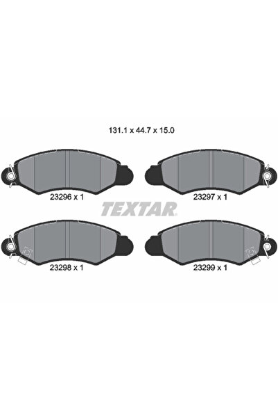 TEXTAR Set Placute Frana Frana Disc Subaru Justy 2/Justy 3 Suzuki Swift 2