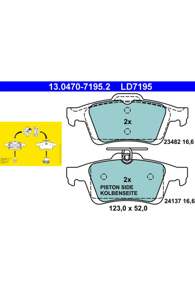 Ate Set Placute Frana Frana Disc Ford C-Max 2/Focus 3/Grand C-Max Mazda 3/5