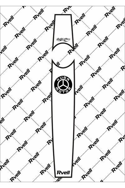MKARAKAN Rvell Kuba CG Motosiklet Uyumlu Depo Üstü Şeridi - ( Beyaz ) 001