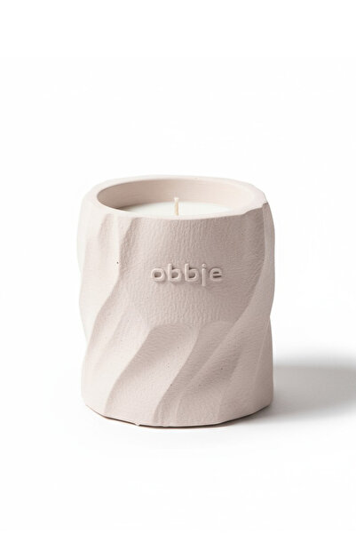 OBBJE Artisan Collection, Amber Kokulu Beton Mum Bej Renk 180gr.
