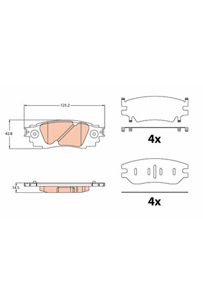 TRW Set Placute Frana Frana Disc Lexus Rx Toyota C-Hr/Camry