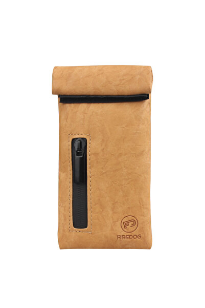 Choice Brown FIREDOG Smell Proof Pouch with Zipper Carbon Lined PU Leather Herb Bag