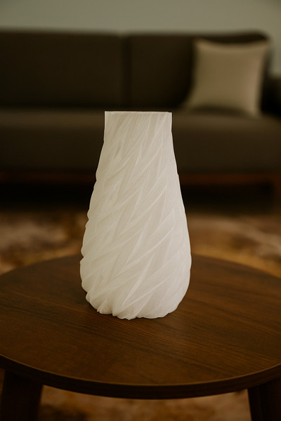 ARC TİCARET مزهرية حديثة حلزونية الشكل ثلاثية الأبعاد شفافة للديكور