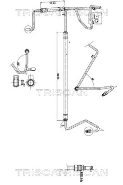 TRISCAN Furtun Hidraulic Sistem De Directie De La Pompa Hidraulica La Caseta ...