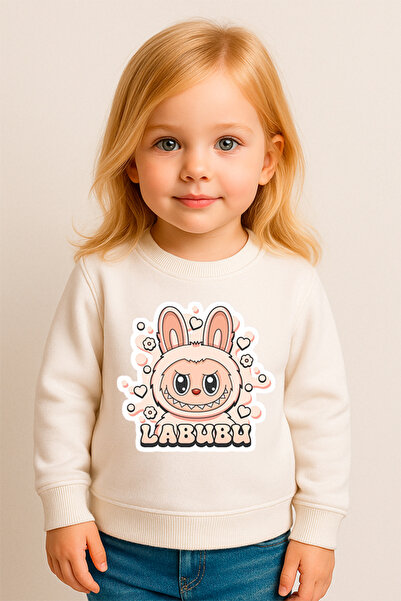 SVART WEAR سويت شيرت للأطفال مطبوع عليه Labubu مصنوع من القطن بنسبة 100% مضحك...
