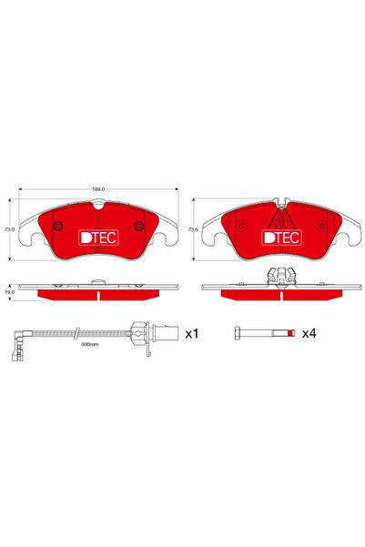 TRW Set Placute Frana Frana Disc Audi A4 Allroad B8/A4 B8/A5