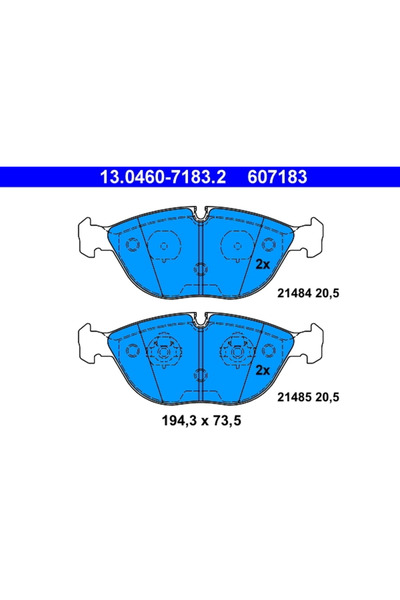 Ate Set Placute Frana Frana Disc Audi A4 B5/A8 D2/Tt Bentley Arnage/Azure/Con...