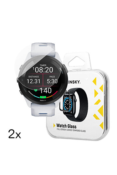 Other Szkło hartowane do zegarka Garmin Forerunner 265S 46mm Full Glue - 2 szt.