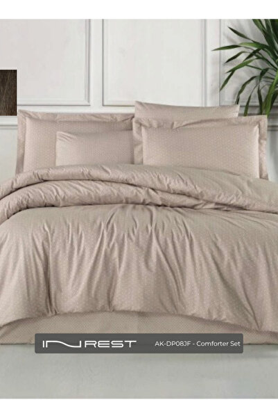 Inrest Home LUXURY COMFORTER SET KING 8 PC - MATERIAL 100% COTTON - SIZE 240*260 CM - Beige