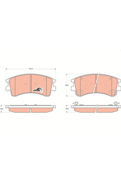 TRW Set Placute Frana Frana Disc Mazda 6