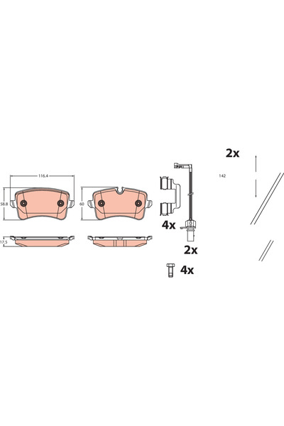 TRW Set Placute Frana Frana Disc Audi A6 Allroad C7/A6 C7/A7 2010-2018