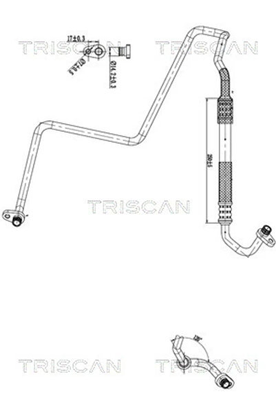 TRISCAN Conducta Presiune Variabila Aer Conditionat Citroen C3 Picasso Peugeo...