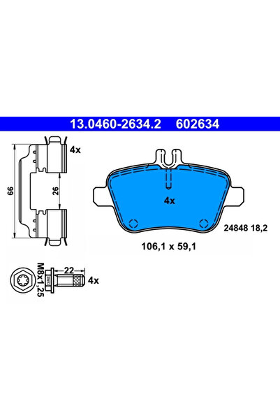 Ate Set Placute Frana Frana Disc Mercedes-Benz Cla Shooting Brake/Cla Cupe/Gl...