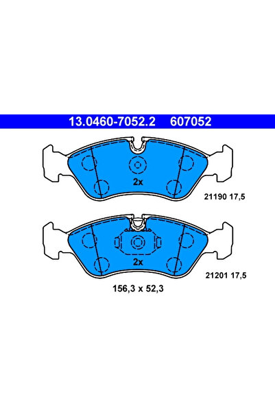 Ate Set Placute Frana Frana Disc Opel Ascona C/Kadett E/Omega A