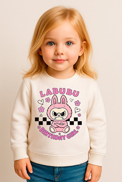 SVART WEAR سويت شيرت للأطفال مطبوع عليه Labubu مصنوع من القطن بنسبة 100% مضحك...