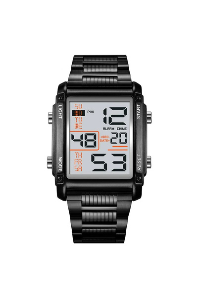 Skmei Ανδρικό ρολόι Ηλεκτρονικό Ψηφιακό Casual Fashion Μαύρο