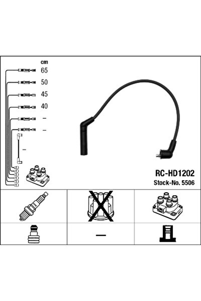 NGK Set Cablaj Aprinder Hyundai Accent 2/Getz