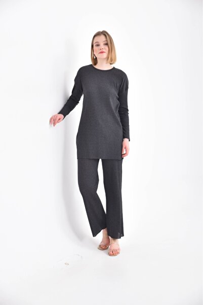 MyRia Ribbed Camisole Top and Bottom Set Black