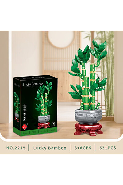 Buldug Lucky Bamboo Yapı Seti 531 Parça Dekoratif Yapı Oyuncak Saksı Bitki Mo...