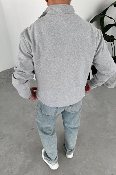 HAFKAGİYİM Gray Yacht Club Half Zip Relaxed Sweatshirt