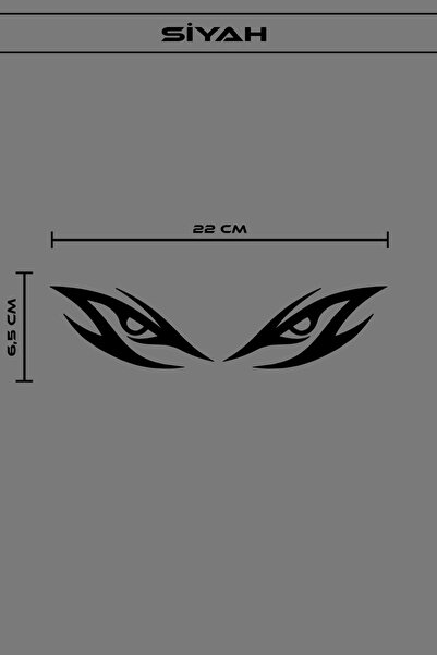 Ydm Reklam KESKİN BAKAN UNİVERSAL GÖZ 22*6,5 CM STİCKER KAPLAMA MODİFİYE SETİ...