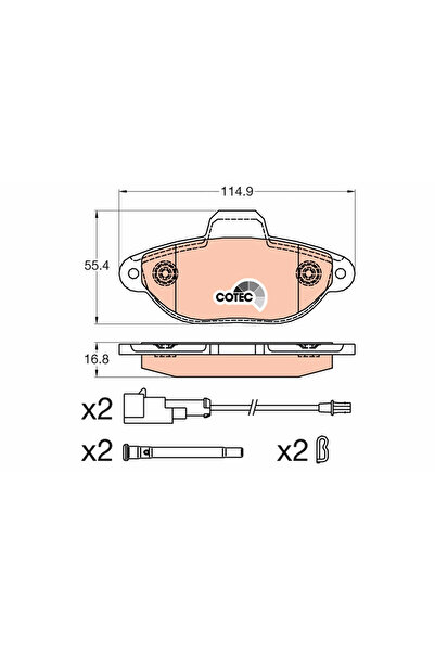 TRW Set Placute Frana Frana Disc Ford Ka
