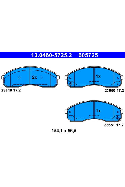 Ate Set Placute Frana Frana Disc Kia Carnival 1/Carnival 2/Pregio Bus