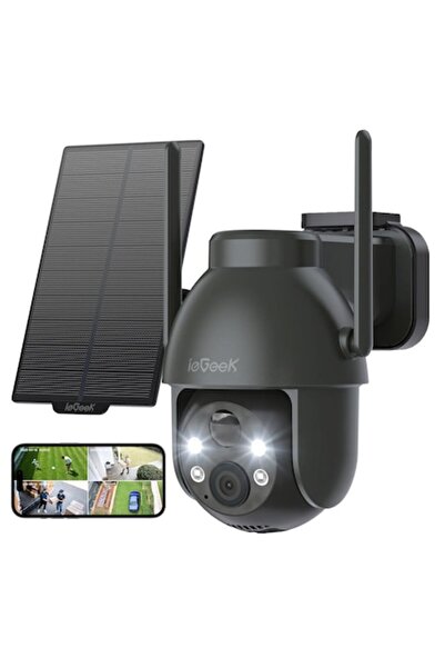 ie Geek ieGeek 2K ηλιακή κάμερα παρακολούθησης, 360°, έγχρωμη νυχτερινή όραση...