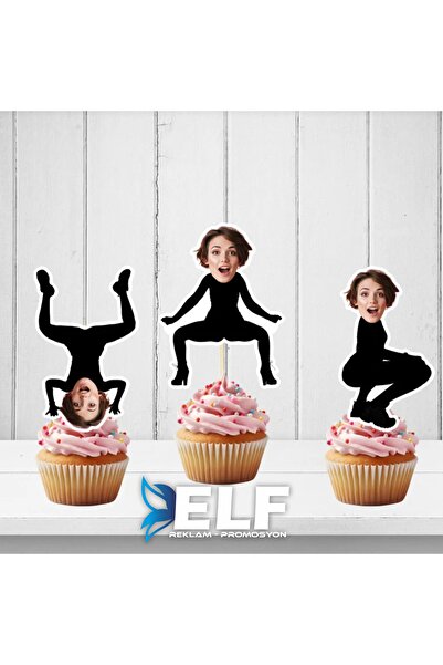 ELF REKLAM Bekarlığa Veda Parti Cupcake Süs (10 Adet )