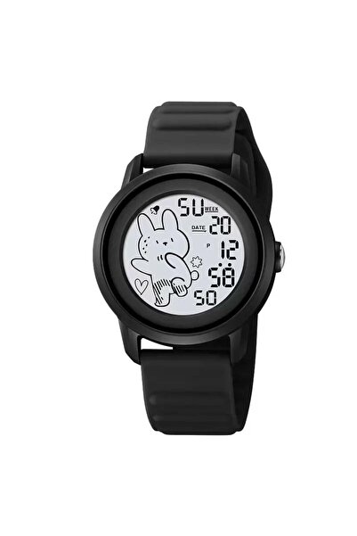 Skmei Ceas sport pentru copii, digital, cu iluminare din spate, negru