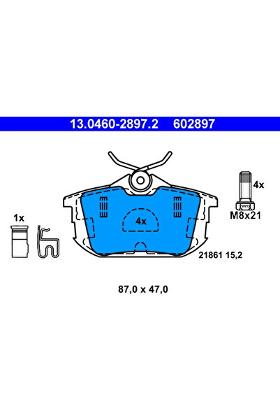 Ate Set Placute Frana Frana Disc Mitsubishi Colt 6 Smart Forfour