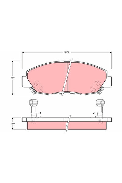 TRW Set Placute Frana Frana Disc Honda Accord 4/Accord 5/Accord 6 Cupe Honda ...