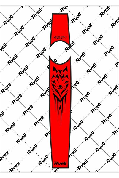 MKARAKAN Rvell Kurt CG Motosiklet Uyumlu Depo Üstü Şeridi - ( Kırmızı ) 003