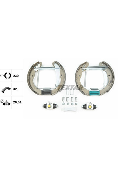 TEXTAR Set Saboti Frana Skoda Octavia 1 Vw Caddy Autoutilitara/Limuzina Spati...