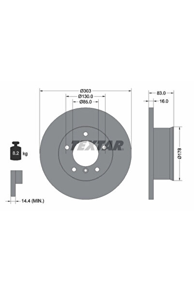 TEXTAR Disc Frana Mercedes-Benz G-Class Puch G-Modell