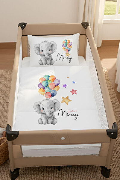 Homamia İsme Özel 4 Mevsim Park Yatak Uyku Seti (70×120) %100 Pamuk