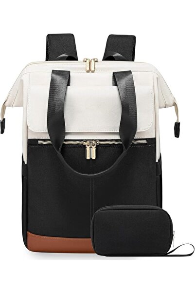 EXCEFORE شنطة ظهر للابتوب مقاس 15.6 بوصة للنساء، شنطة عمل بمنفذ USB، شنطة ظهر للسفر مقاومة للماء مع منظم.