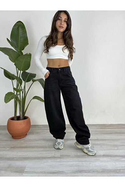 LudoWear Φαρδύ παντελόνι με λεπτομέρεια με μαύρη πόρπη