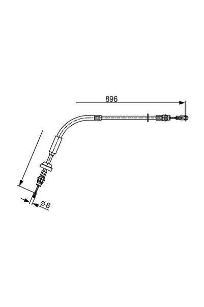 Bosch Parking Brake Cable Ford Tourneo Custom V362 Bus/Transit Custom V362