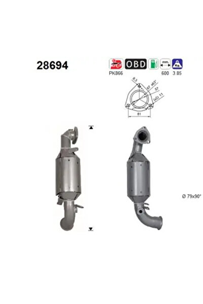 As Catalizator Citroen C4 Grand Picasso 2/C4 Picasso 2/C4 Spacetourer Opel Gr...