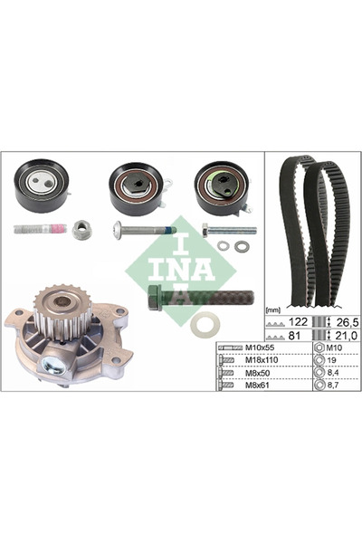 FAG Set Pompa Apa + Curea Dintata Vw Lt 28-35 2 Bus/Lt 28-46 2 Caroserie/Lt 2...