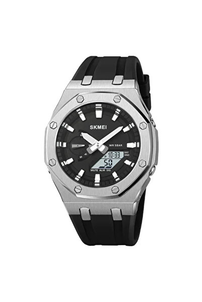 Skmei 2243 Silver-Black Men's Digital Watch – Multiple Functions, Sport Design, Stopwatch, Alarm