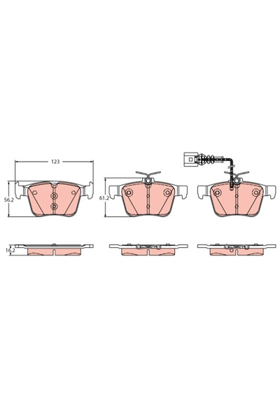 TRW Set Placute Frana Frana Disc Audi A3/Q3/Tt