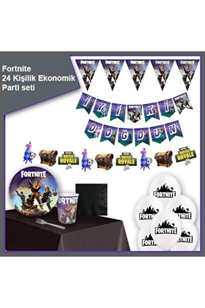 parti show Fortnite 24 Kişilik Ekonomik Parti Seti