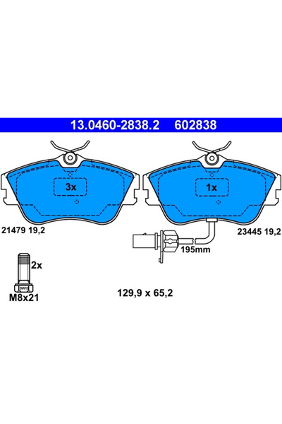 Ate Set Placute Frana Frana Disc Vw Transporter T4 Bus/Transporter T4 Caroser...