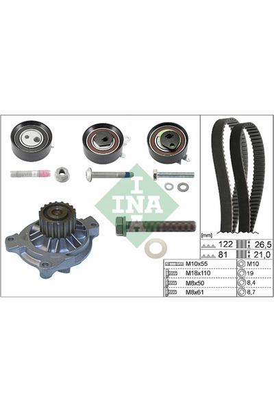FAG Set Pompa Apa + Curea Dintata Volvo 850/S70/S80 1