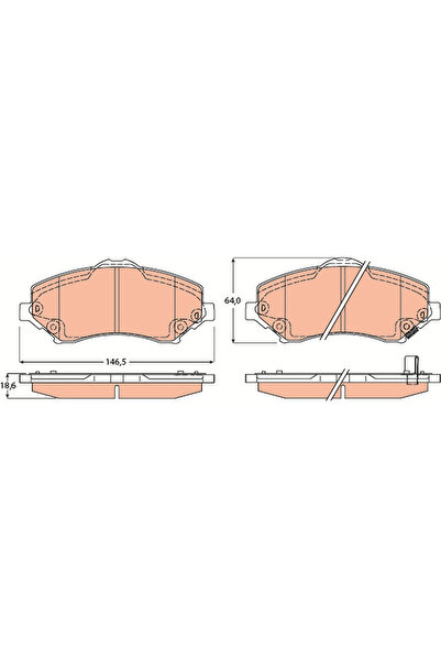 TRW Set Placute Frana Frana Disc Chrysler Grand Voyager 5 Dodge Grand Caravan...