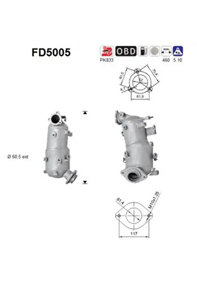 As Filtru Funingine/Particule Sist.De Esapament Toyota Auris/Avensis/Corolla ...