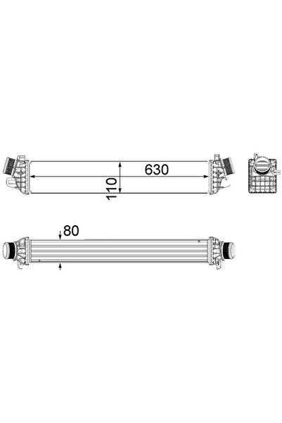 MAHLE Intercooler Compresor Alfa Romeo Giulietta