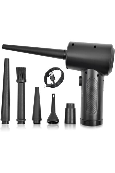 Generic Portable Cordless Electric Air Blower — 51,000 RPM, 6000mAh Battery, 5 Nozzles